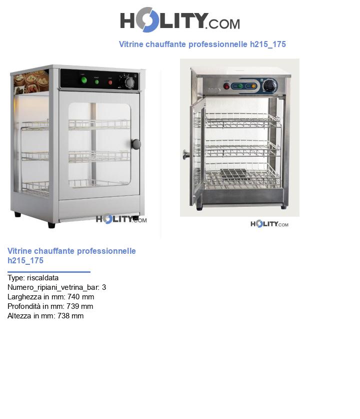 Vitrine chauffante professionnelle h215_175