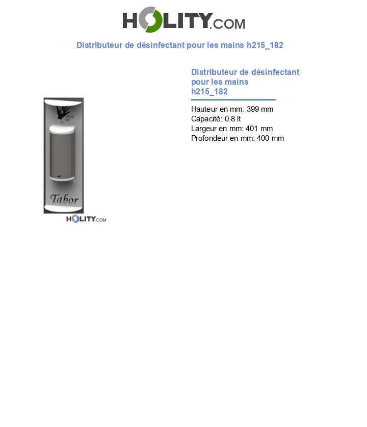 Distributeur de désinfectant pour les mains h215_182