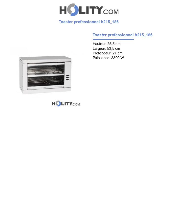 Toaster professionnel h215_186