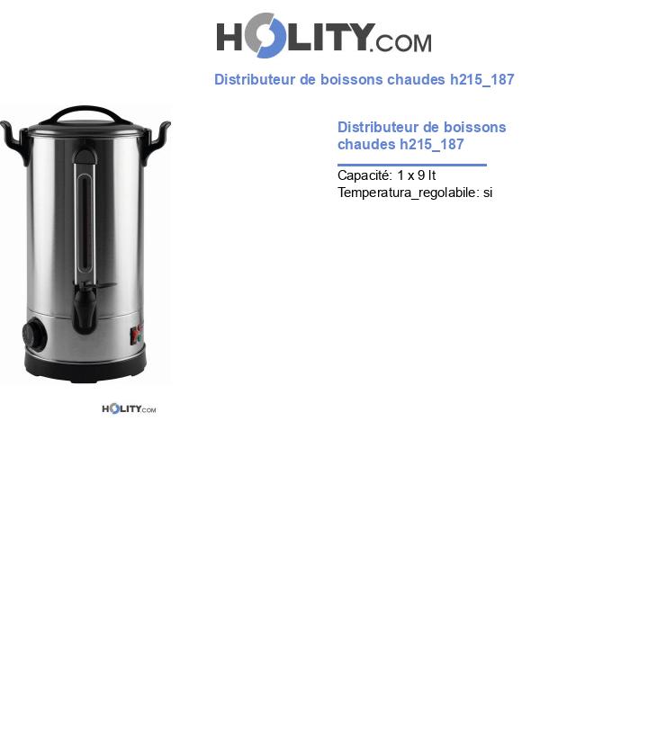 Distributeur de boissons chaudes h215_187