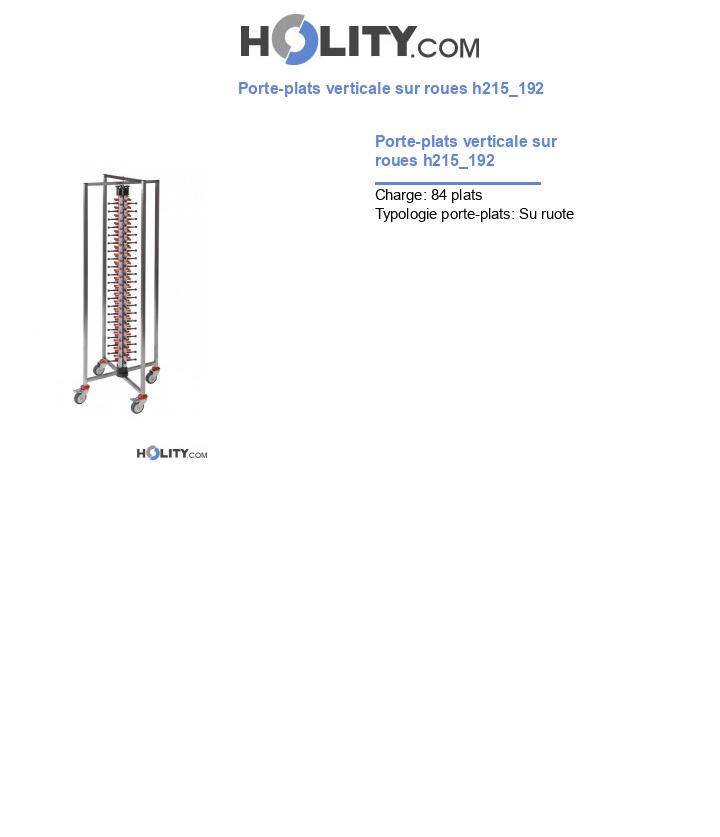 Porte-plats verticale sur roues h215_192