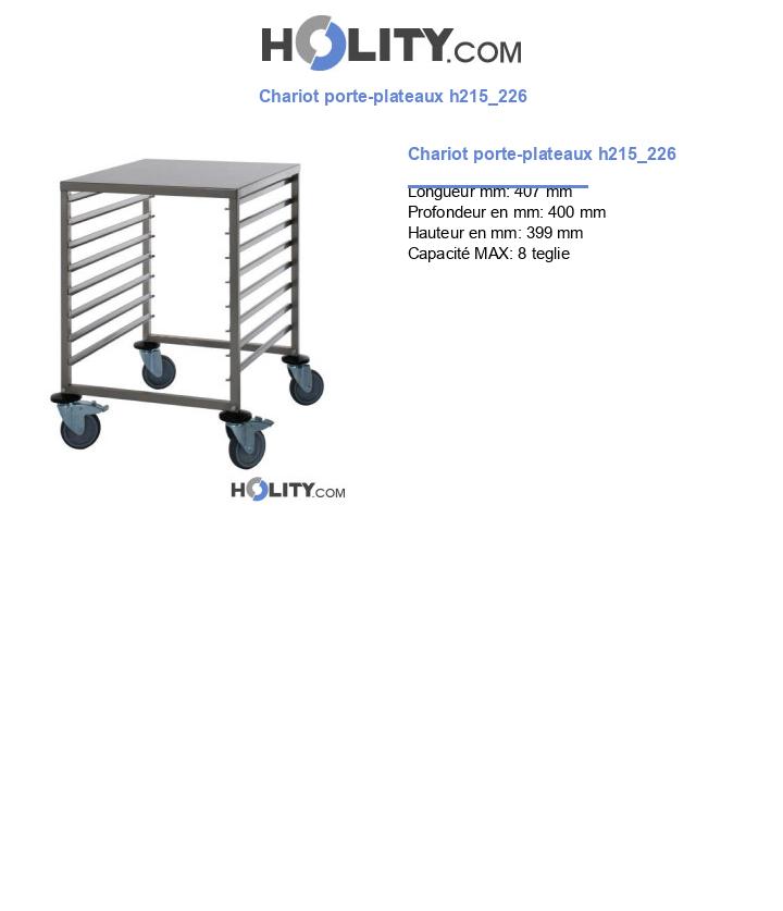 Chariot porte-plateaux h215_226