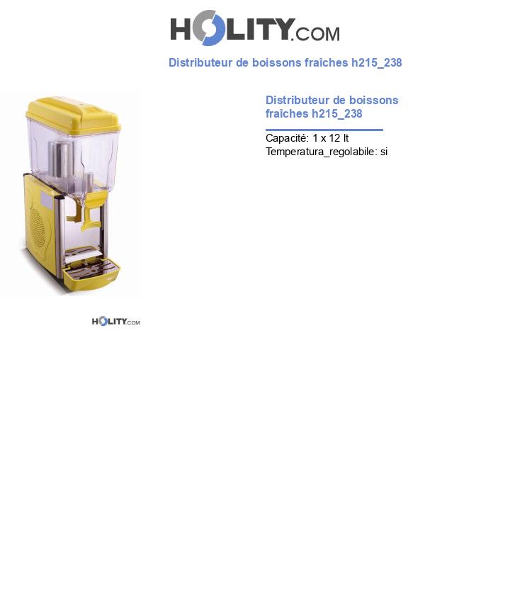 Distributeur de boissons fraîches h215_238