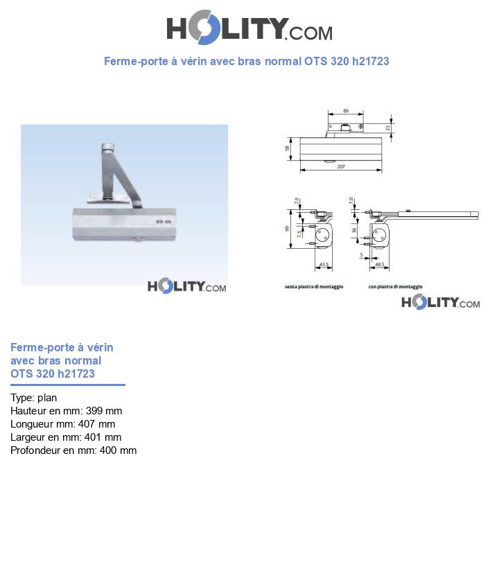 Ferme-porte à vérin avec bras normal OTS 320 h21723