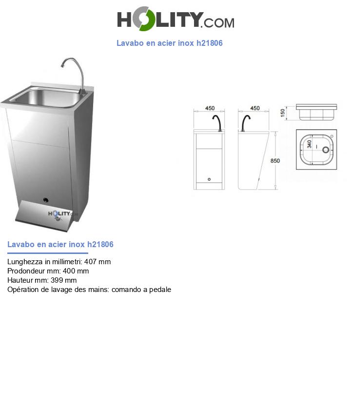 Lavabo en acier inox h21806