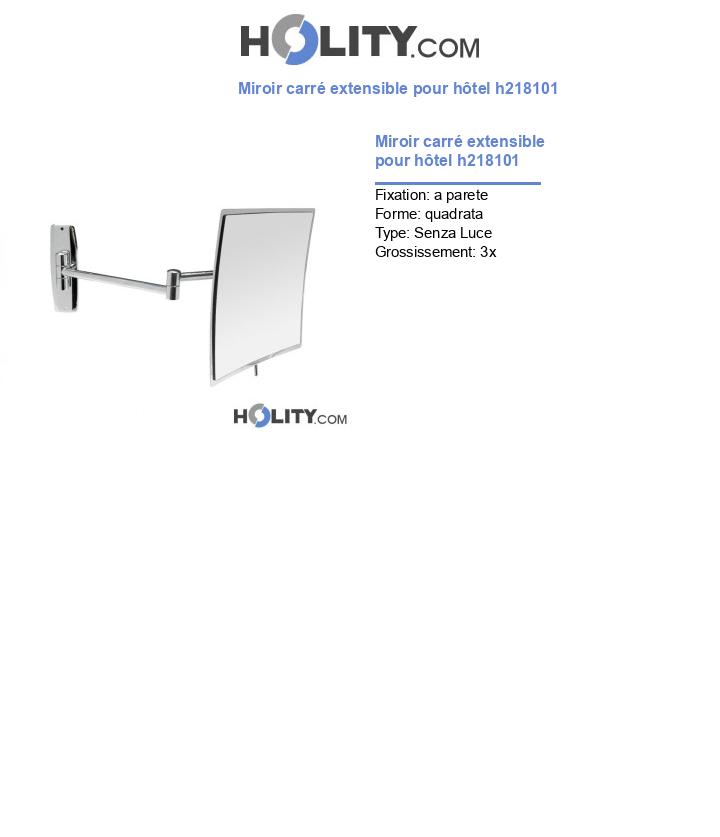 Miroir carré extensible pour hôtel h218101