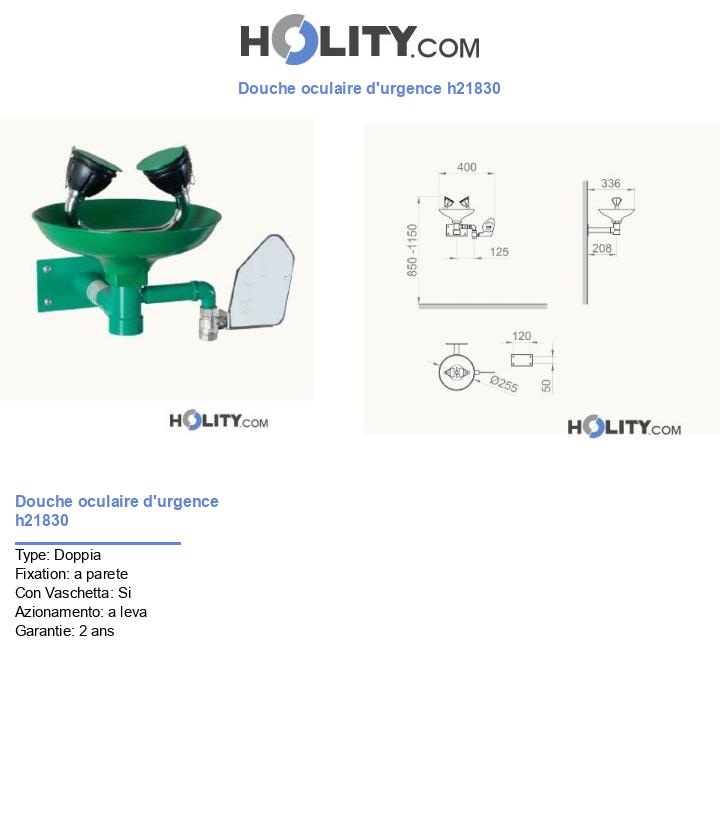 Douche oculaire d'urgence h21830