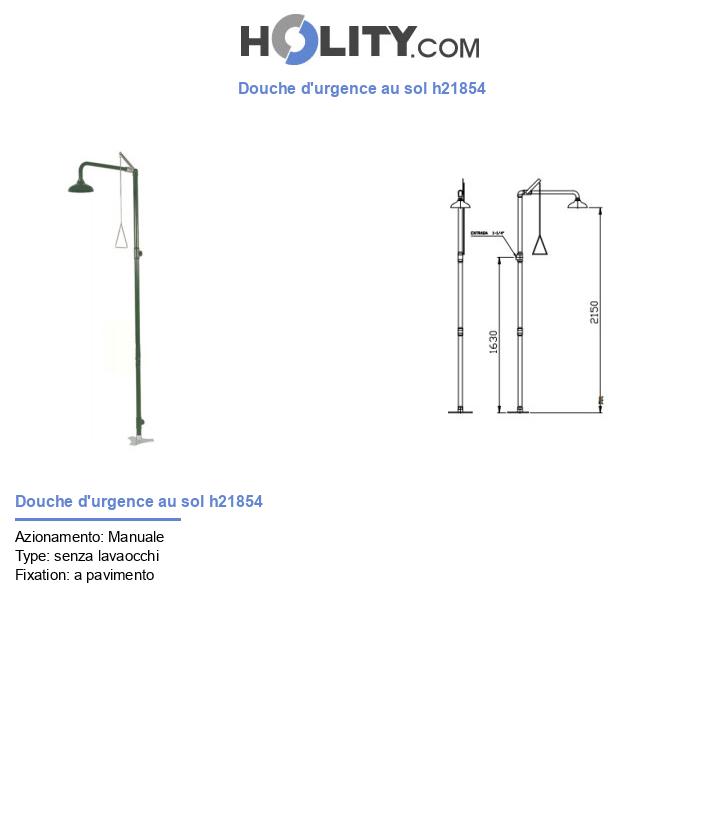 Douche d'urgence au sol h21854