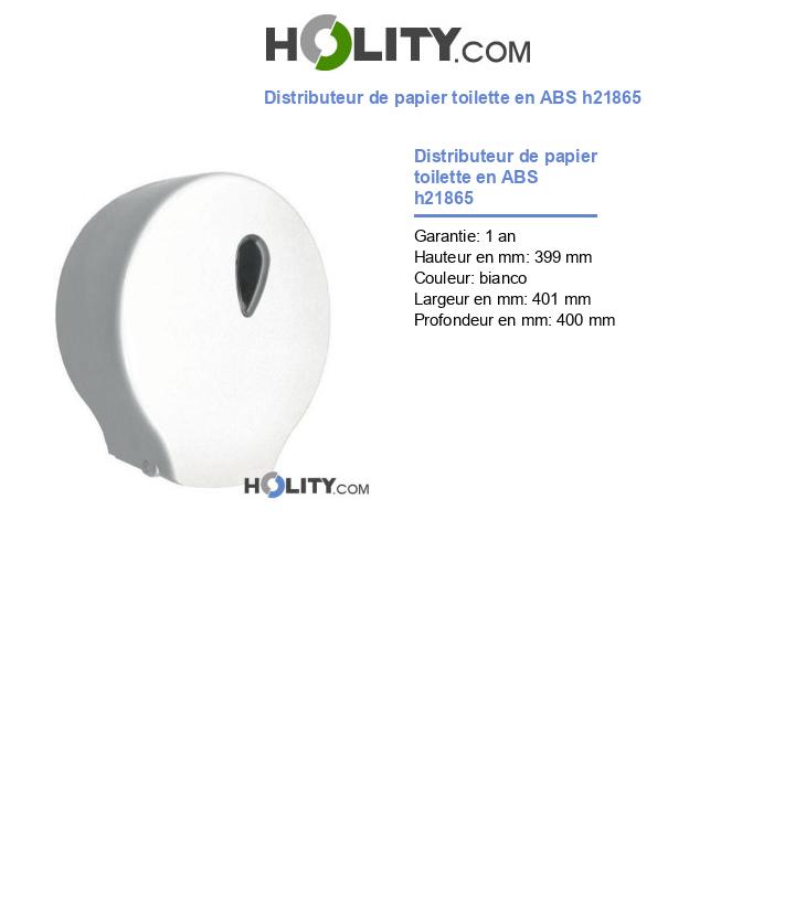 Distributeur de papier toilette en ABS h21865