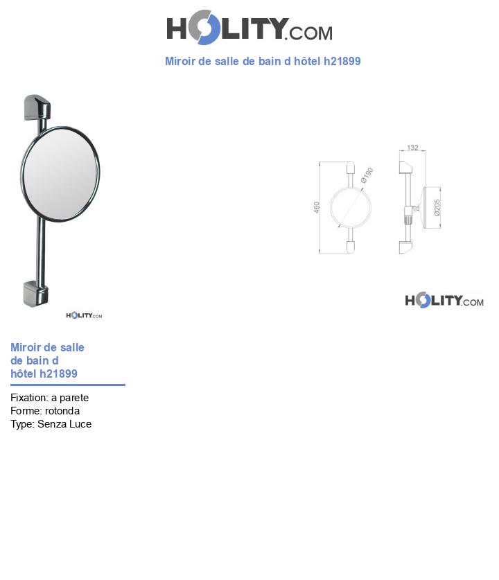 Miroir de salle de bain d hôtel h21899