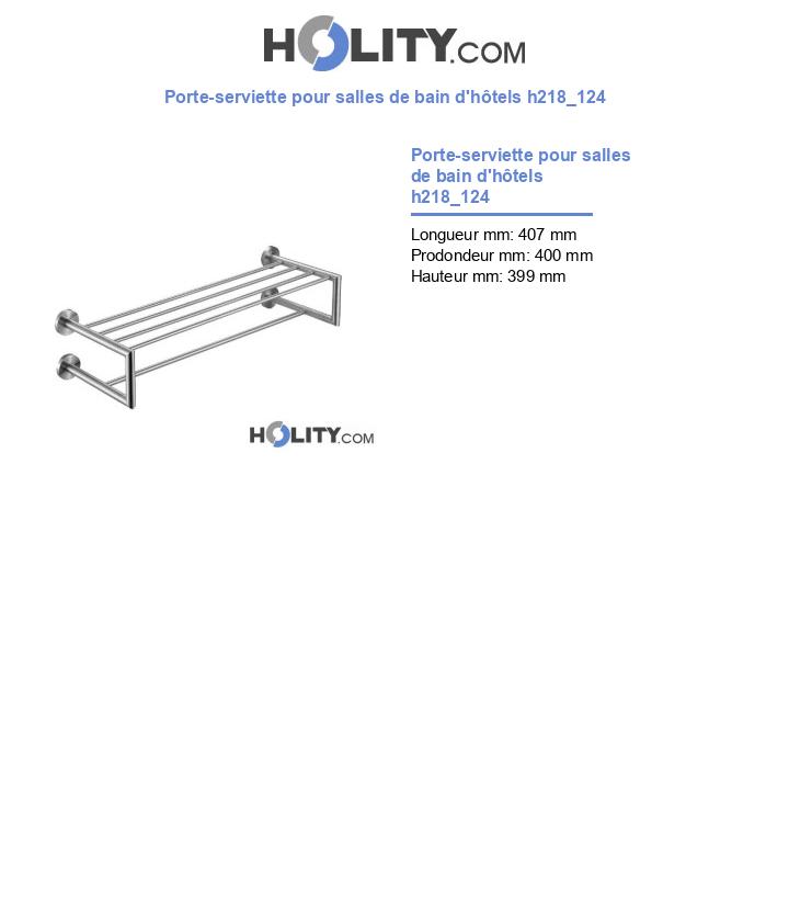 Porte-serviette pour salles de bain d'hôtels h218_124