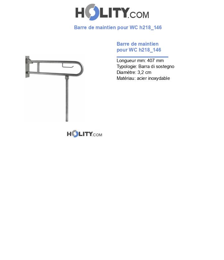 Barre de maintien pour WC h218_146