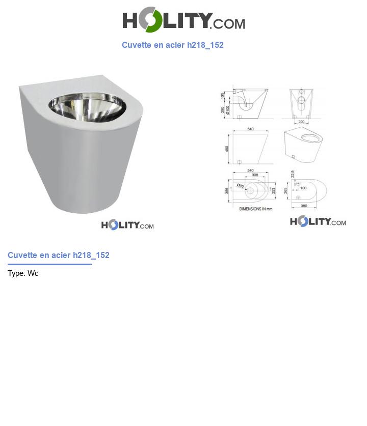 Cuvette en acier h218_152