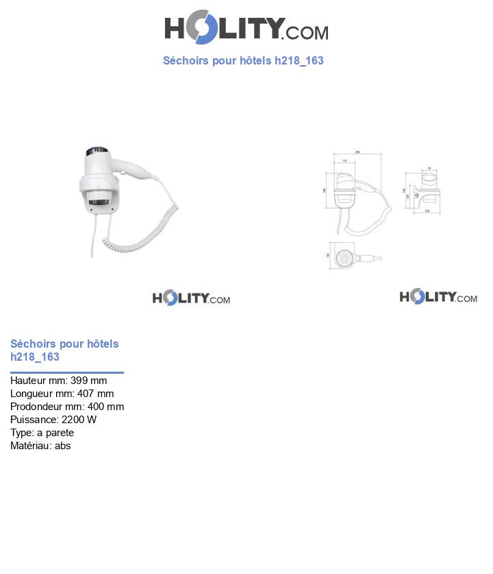 Séchoirs pour hôtels h218_163