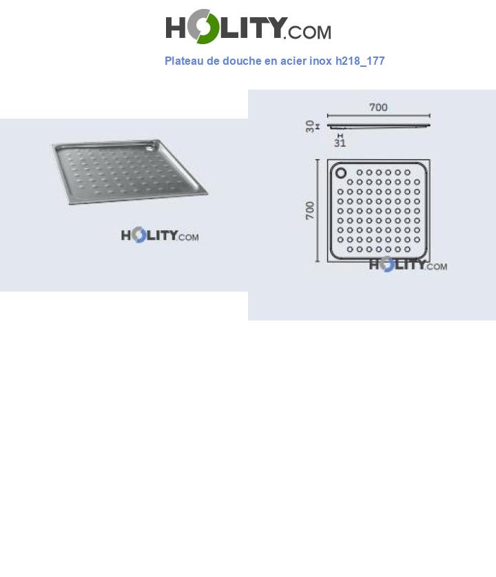 Plateau de douche en acier inox h218_177