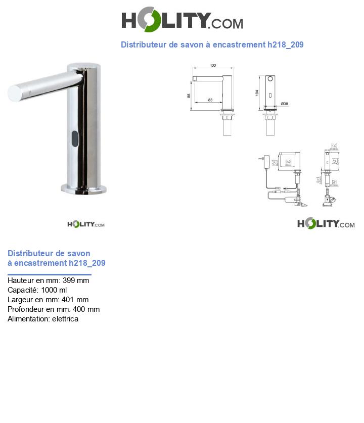 Distributeur de savon à encastrement h218_209