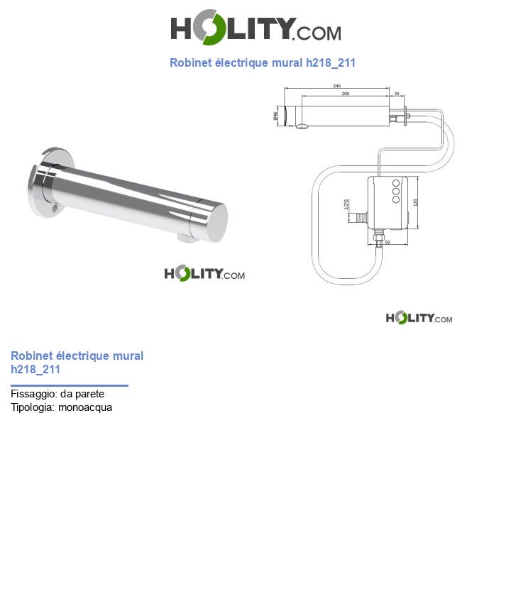 Robinet électrique mural h218_211