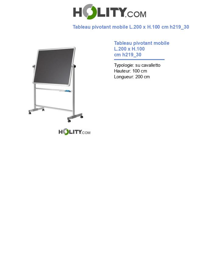 Tableau pivotant mobile L.200 x H.100 cm h219_30