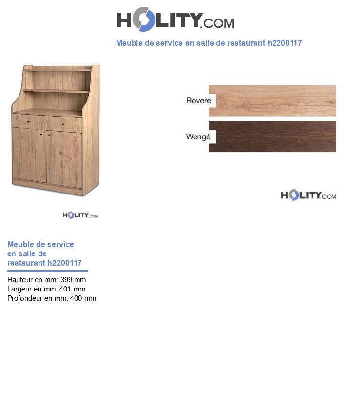 Meuble de service en salle de restaurant h2200117