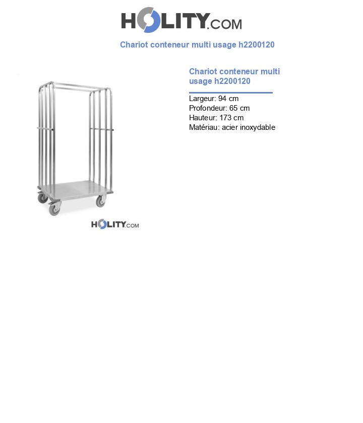 Chariot conteneur multi usage h2200120