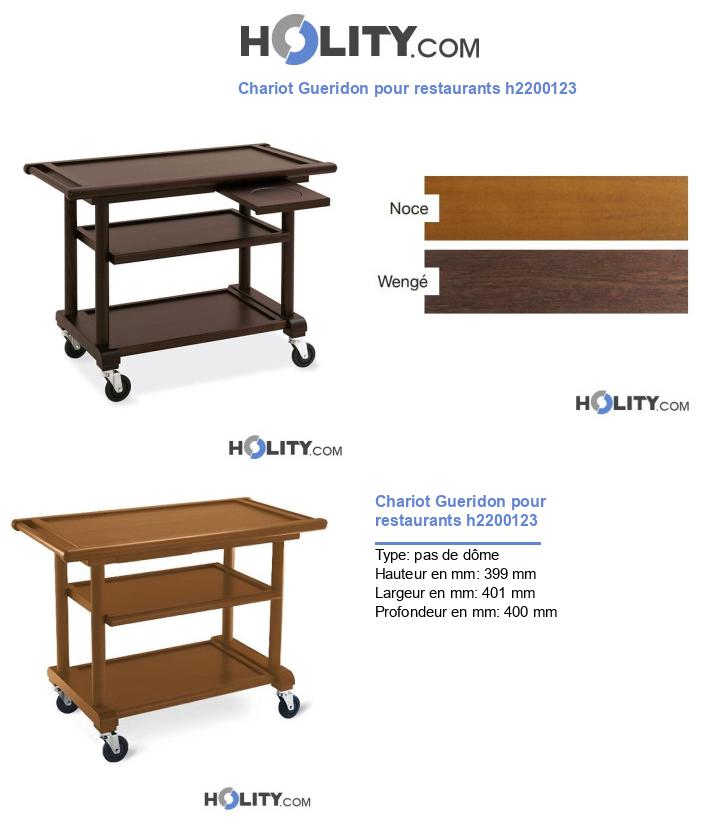 Chariot de service en bois massif h2200123