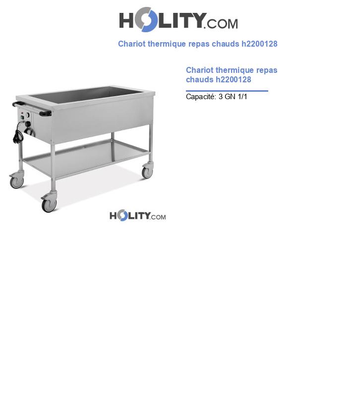 Chariot thermique repas chauds h2200128