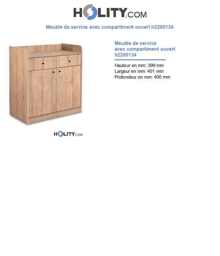 Meuble de service avec compartiment ouvert h2200134