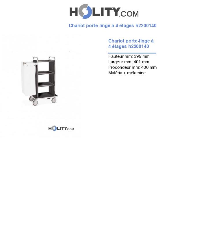 Chariot porte-linge à 4 étages h2200140