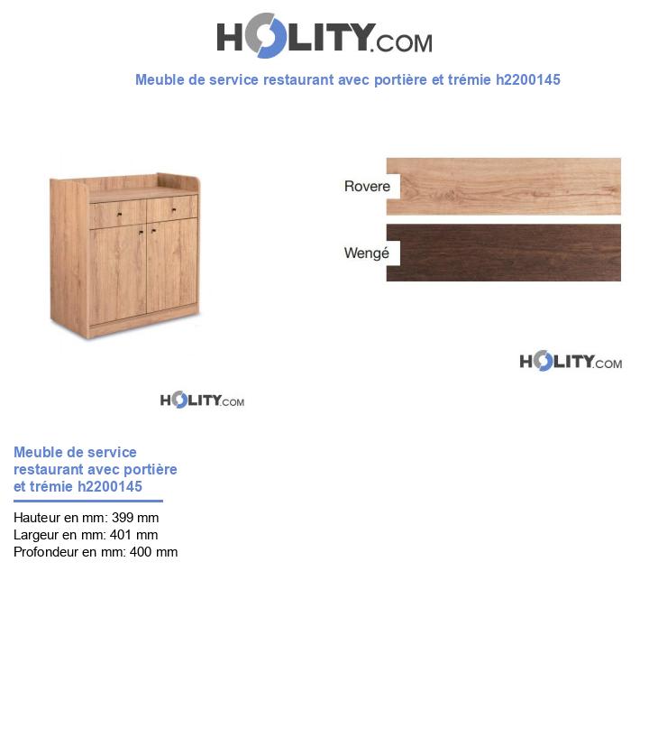 Meuble de service avec portière et trémie h2200145