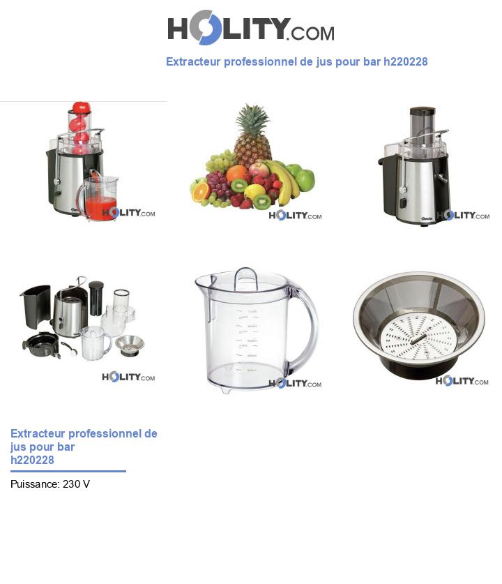 Extracteur professionnel de jus pour bar h220228