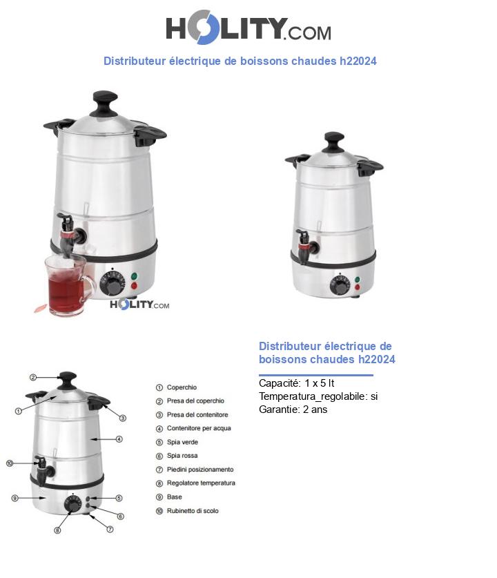 Distributeur électrique de boissons chaudes h22024