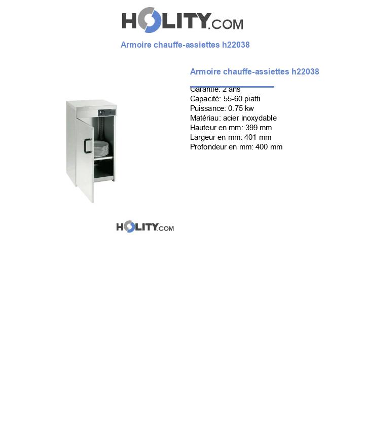 Armoire chauffe-assiettes h22038