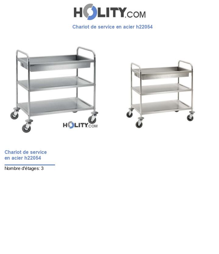 Chariot de service en acier h22054
