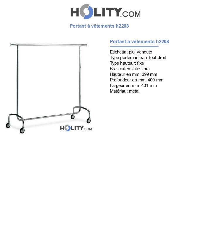 Portant à vêtements h2208
