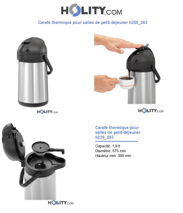 Carafe thermique pour salles de petit-déjeuner h220_263