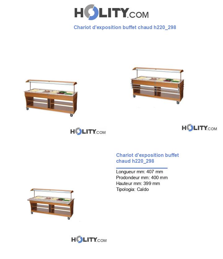 Chariot d'exposition buffet chaud h220_298