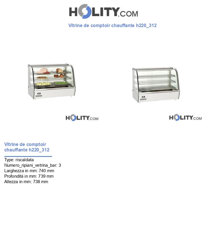 Vitrine de comptoir chauffante h220_312