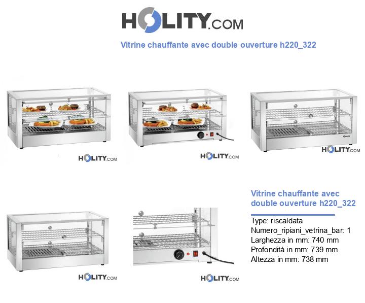 Vitrine chauffante avec double ouverture h220_322