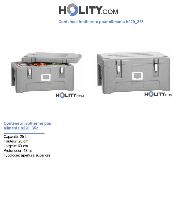 Conteneur isotherme pour aliments h220_353