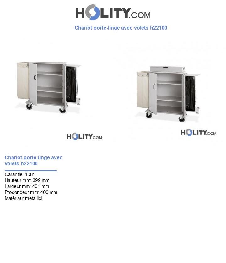 Chariot porte-linge avec volets h22100