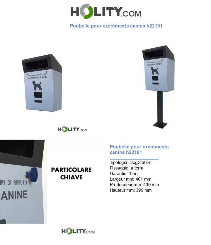 Poubelle pour excréments canins h22101