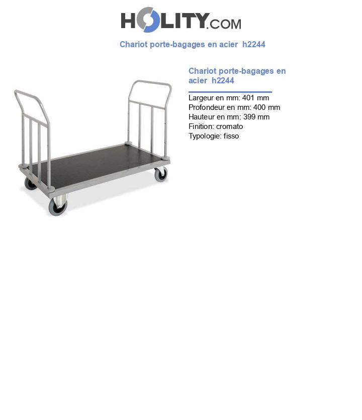 Chariot porte-bagages en acier  h2244