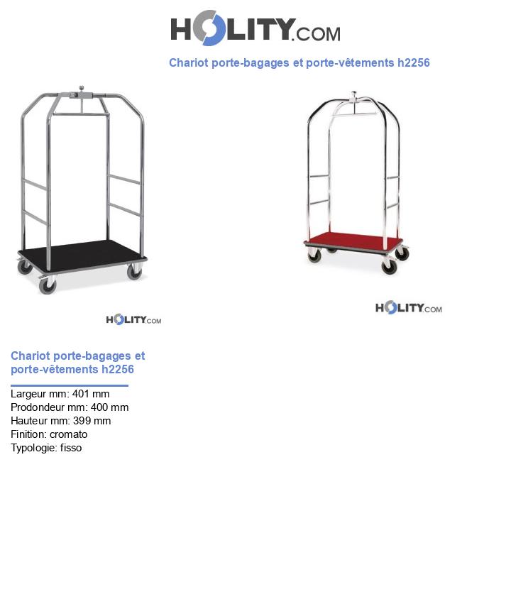 Chariot porte-bagages et porte-vêtements h2256