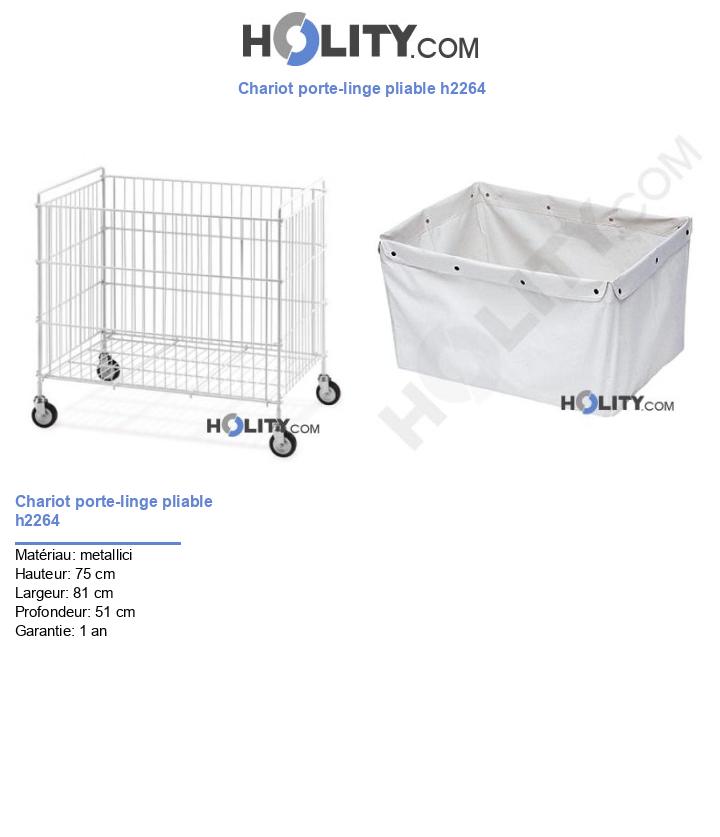 Chariot porte-linge pliable h2264