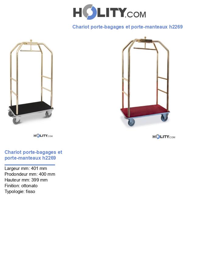 Chariot porte-bagages et porte-manteaux h2269