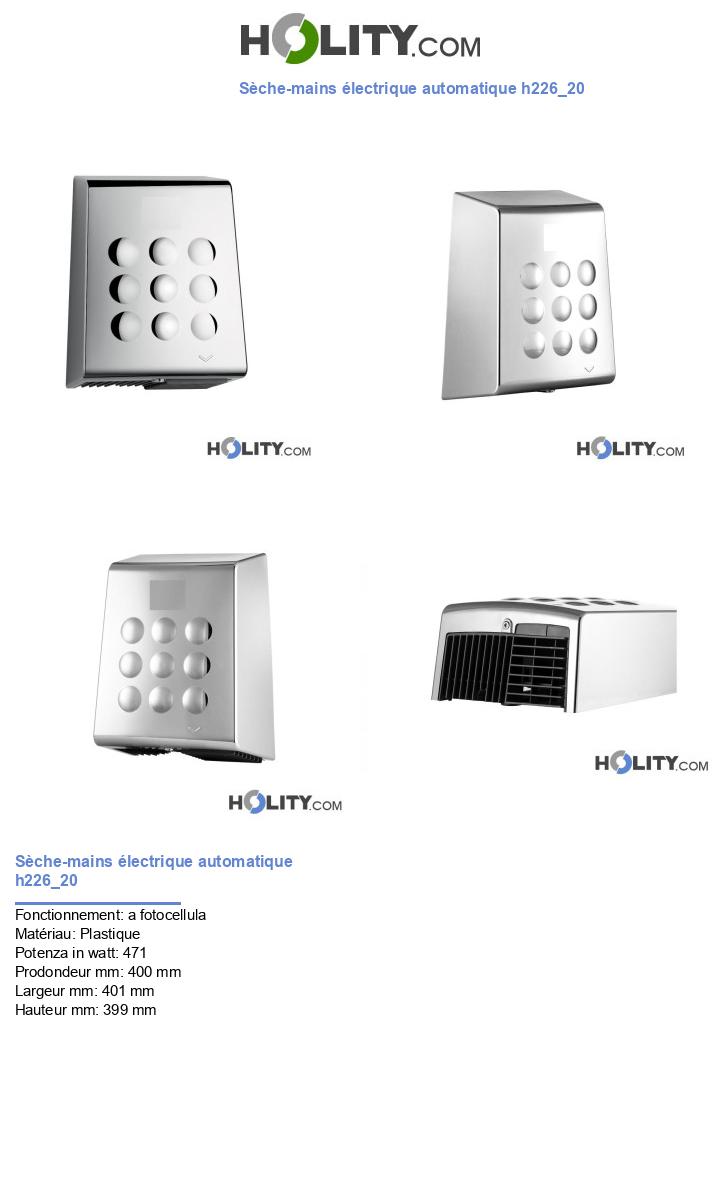 Sèche-mains électrique automatique h226_20