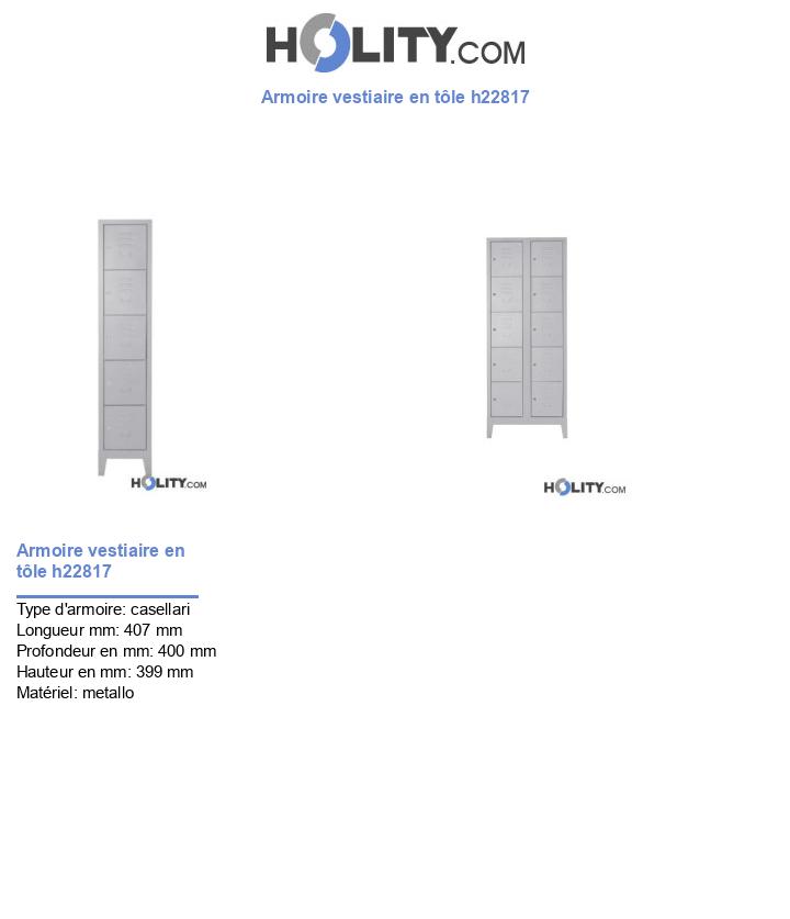 Armoire vestiaire en tôle h22817