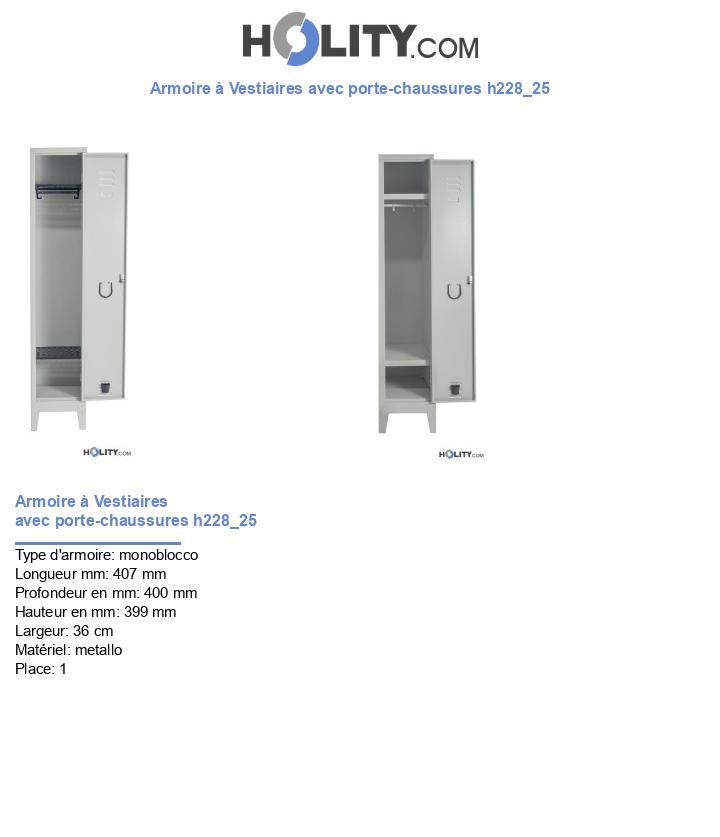 Armoire à Vestiaires avec porte-chaussures h228_25