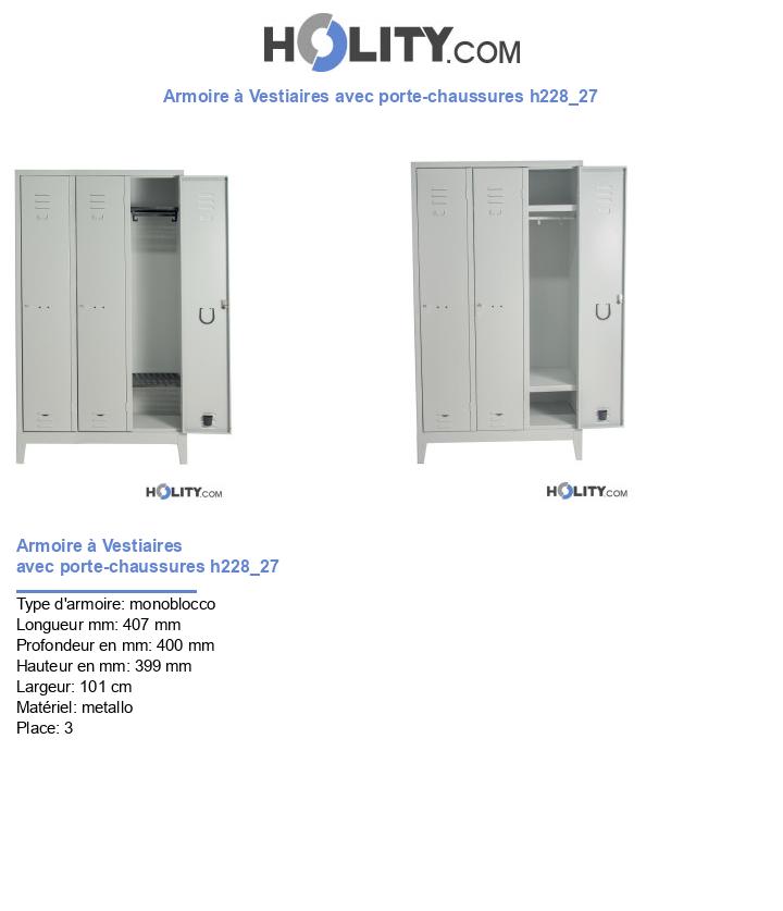 Armoire à Vestiaires avec porte-chaussures h228_27