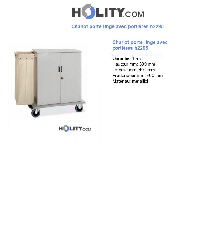 Chariot porte-linge avec portières h2295